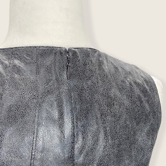 Vince Camuto EUC Faux Matte Leather Midi Dress 8 - Picture 12 of 16
